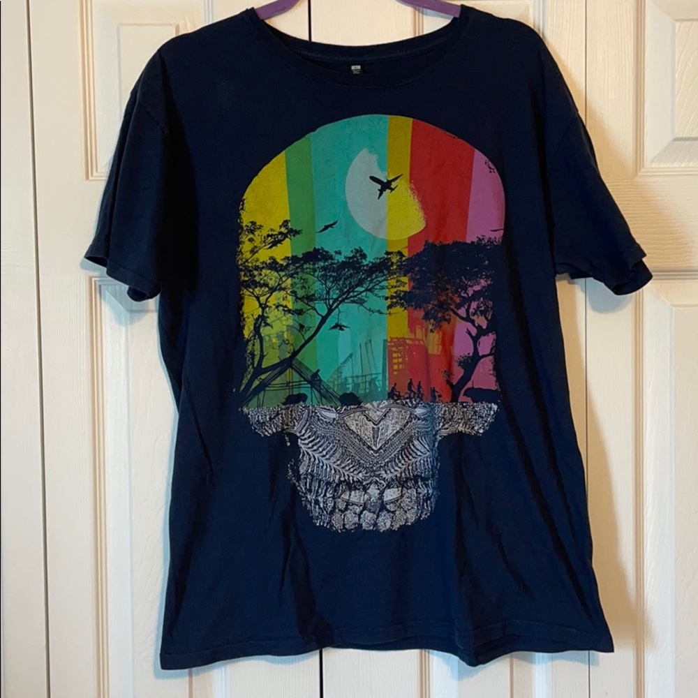 Colorful skull t shirt